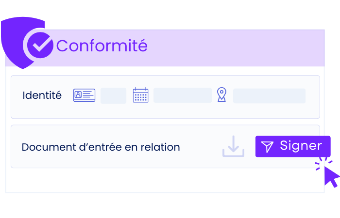 Document d'entrée en relation - Signature électronique depuis ASSUR3D