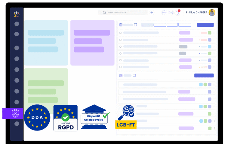 Interface ASSUR3D – conformité DDA, RGPD, LCB-FT pour courtier assurance