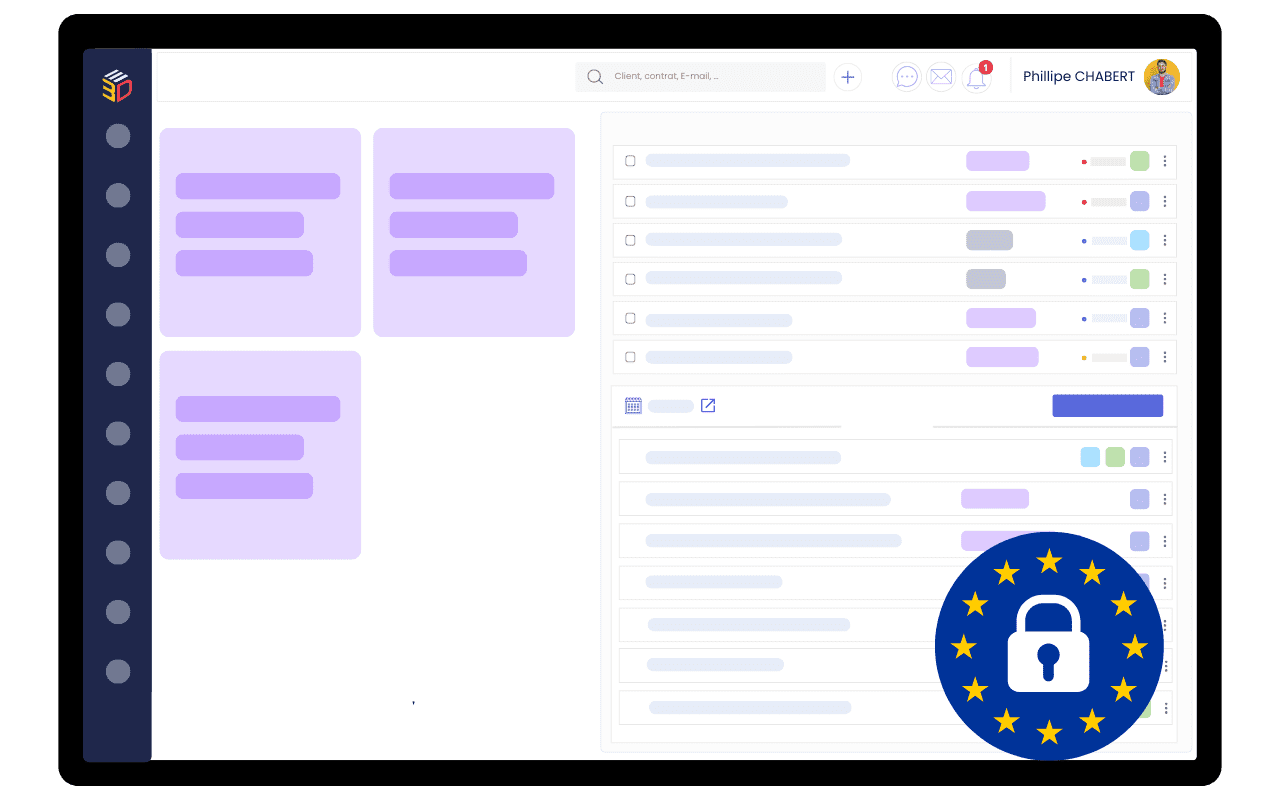 Sécurisation des données et hébergement conforme RGPD dans le CRM ASSUR3D
